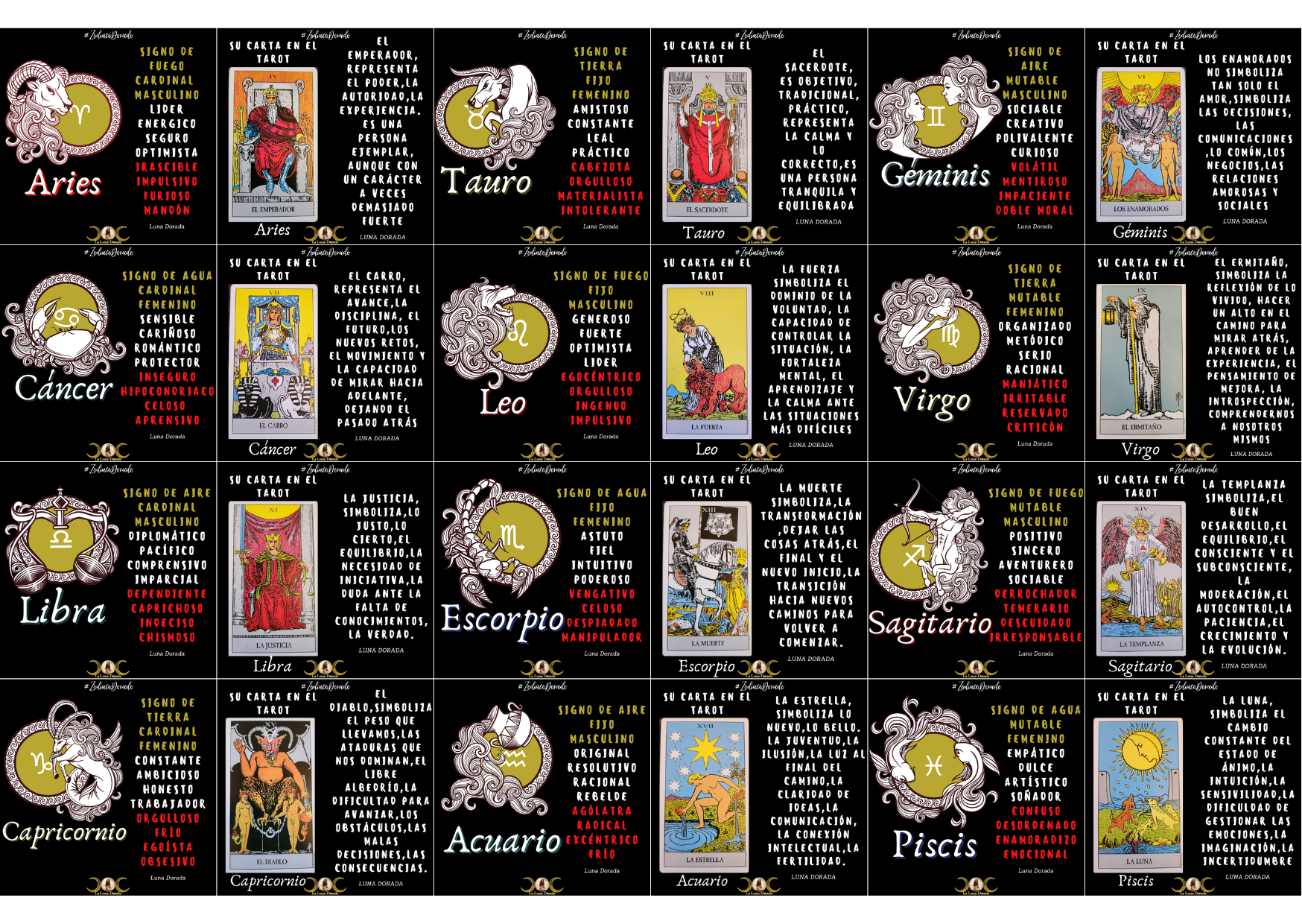 arcanos mayores y signos